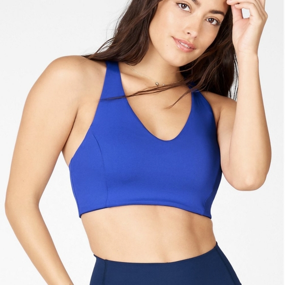 Fabletics Women's Blue Criss Cross Sports Bra 💙✨ - Picture 2 of 11